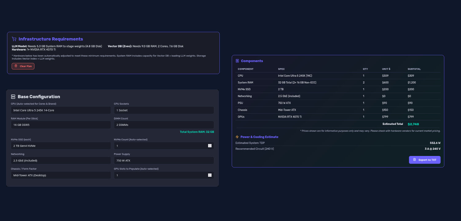 Base Machine Configurator Interface